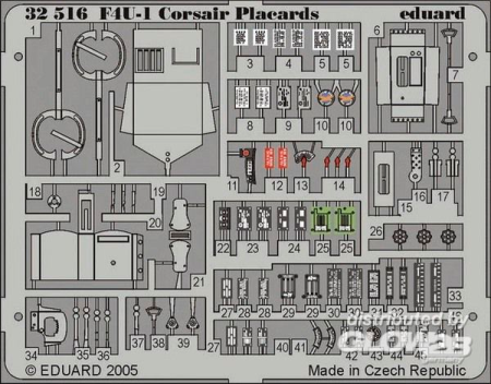 1/32F4U-1 Corsair placards