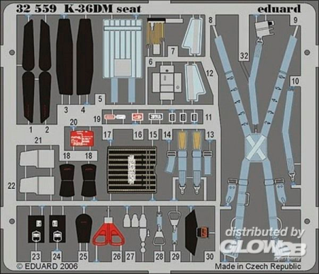 1/32MiG-29 Fulcrum K-36DM seat für Trumpeter Bausatz