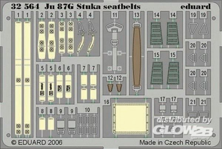 1/32Ju 87G Stuka  seatbelts für Hasegawa Bausatz
