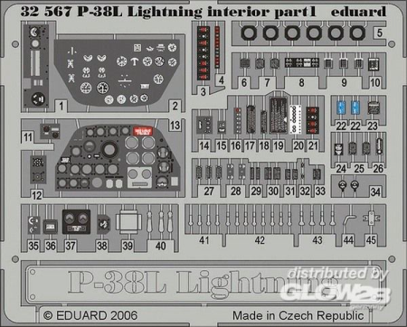 1/32P-38L Lightning interior f&#252;r Trumpeter Bausatz
