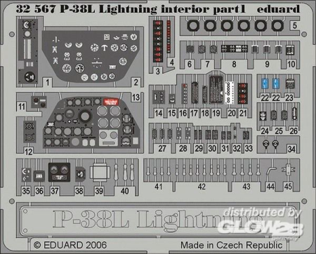 1/32P-38L Lightning interior für Trumpeter Bausatz