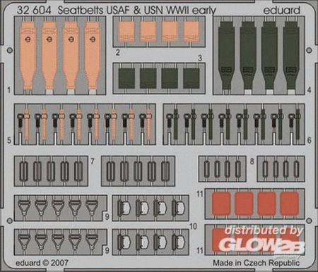 1/32Seatbelts USAF & USN WWII early