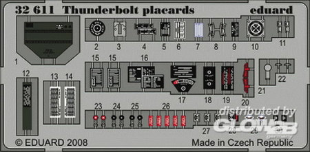 1/32P-47D Thunderbolt placards f&#252;r Trumpeter Bausatz