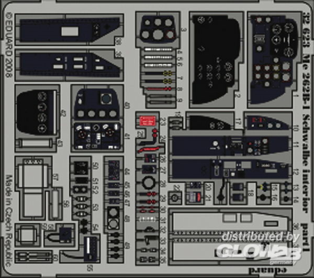 1/32Me 262B-1 Schwalbe interior für Trumpeter Bausatz