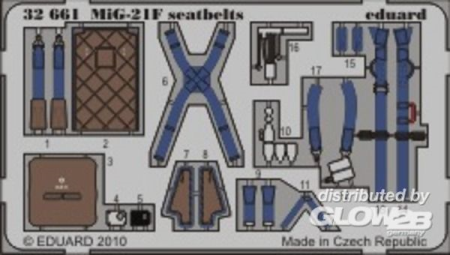 1/32 MiG-21F KM1 seatbelts für Trumpeter