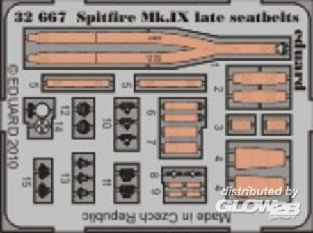 1/32 Spitfire Mk.IX late seatbelts für Tamiya