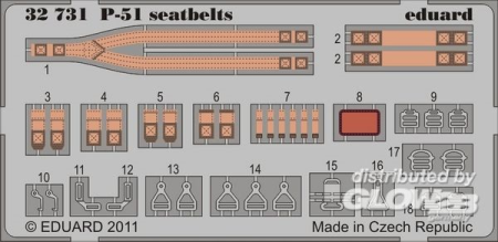 1/32P-51 Seatbelts for Tamiya