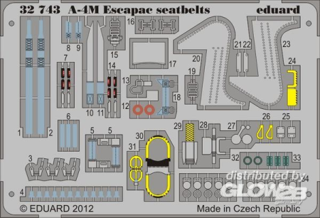 1/32 A-4M Escapac seatbelts for Trumpeter