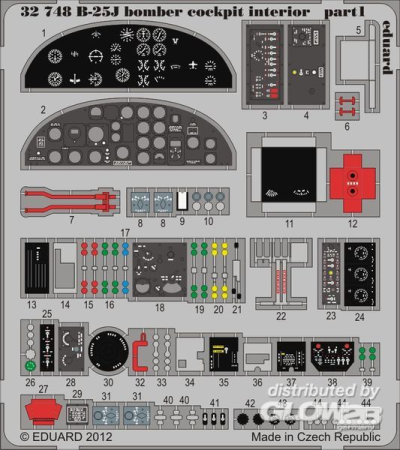 1/32 B-25J bomber cockpit interior S.A.f.HK M