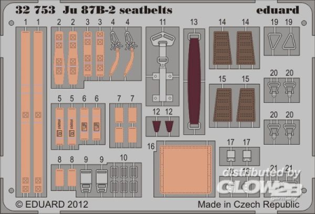 1/32 Ju 897B-2 seatbelts for Trumpeter
