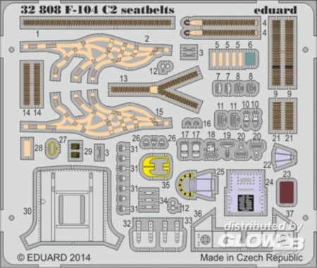 1/32 F-104 C2 seatbelts for Italeri