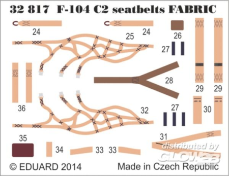 1/32F-104 C2 seatbelts SUPER FABRIC