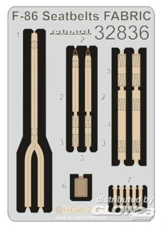 1/32F-86 seatbelts FABRIC for KittyHawk