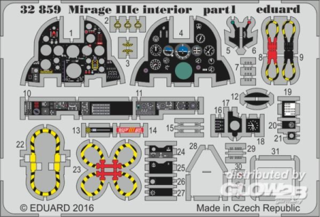 1/32Mirage IIIc interior for Italeri