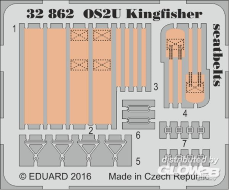 1/32OS2U Kingfisher seatbelts for KittyHawk