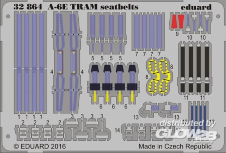 1/32A-6E TRAM seatbelts for Trumpeter