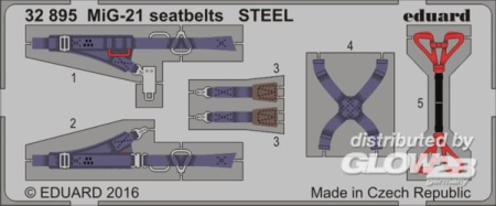 1/32MiG-21 seatbelts STEEL