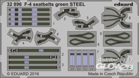 1/32F-4 seatbelts green STEEL