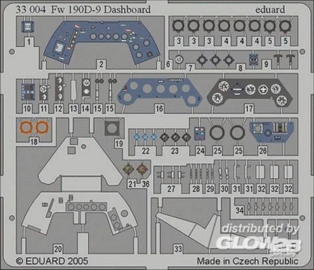 1/32Fw 190D-9 dashboard für Hasegawa Bausatz