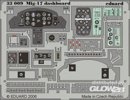1/32Mig-17 dashboard Für Trumpeter Bausatz