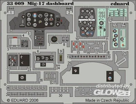 1/32Mig-17 dashboard F&#252;r Trumpeter Bausatz