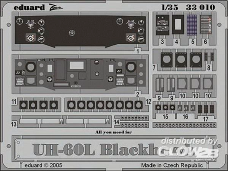 1/35UH-60L Black Hawk  dashboard Für Academy Bausatz.