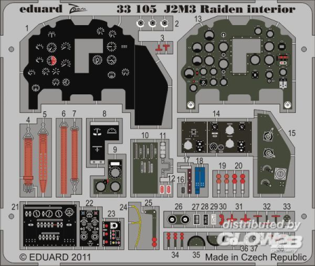 1/32 J2M3 Raiden interior S.A. for Hasegawa