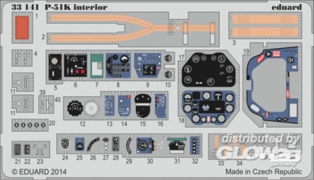 1/32 P-51K interior S.A.for Dragon