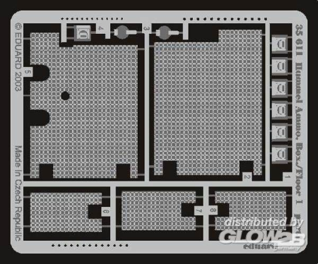 1/35Hummel Fr&#252;he Version Kiste Bodenplatte 1 Foto&#228;tzsatz