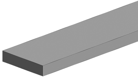 White polystyrene square profile, 0.01