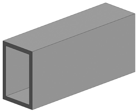 Rechteckrohr, 350x3,2x6,3 mm,