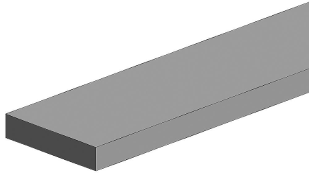 White polystyrene square profile, 0.08