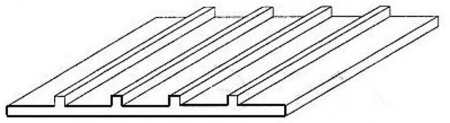 White polystyrene structured sheet, spacing 1.80 m