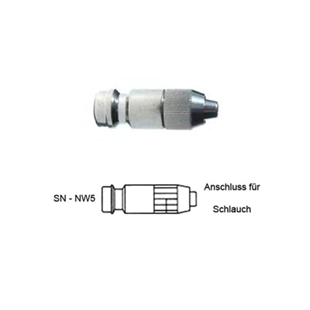 Stecknippel NW 5 für Schlauch 4x6mm