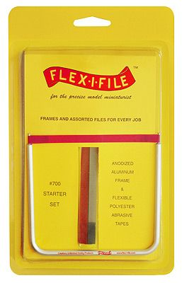 Start Set includes 1 Anodized Aluminum Frame and 6 Assorted Abrasive Refill