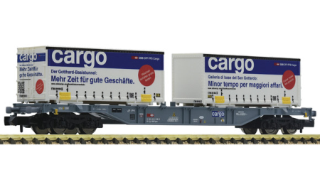 Articulated double pocket wagon + Container