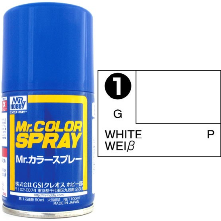 Mr. Color Spray weiss glanz 100ml