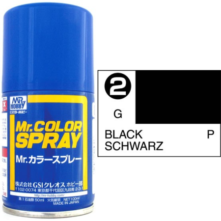 Mr. Color Spray schwarz glanz 100ml