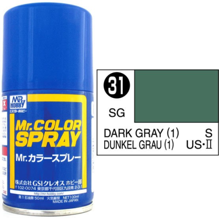 Mr. Color Spray Dunkel Grau 1  Seidenglanz 100ml