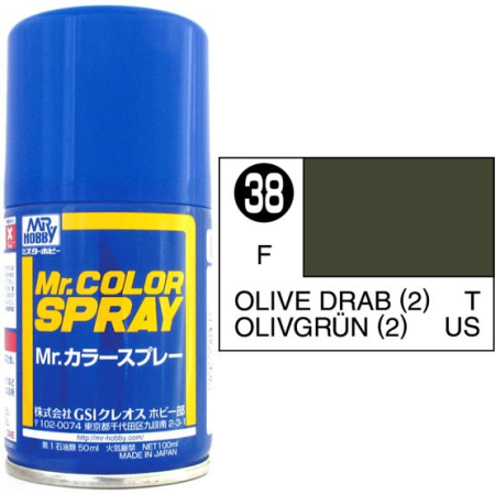 Mr. Color Spray Oliv Drap 2 seidenglanz  100ml