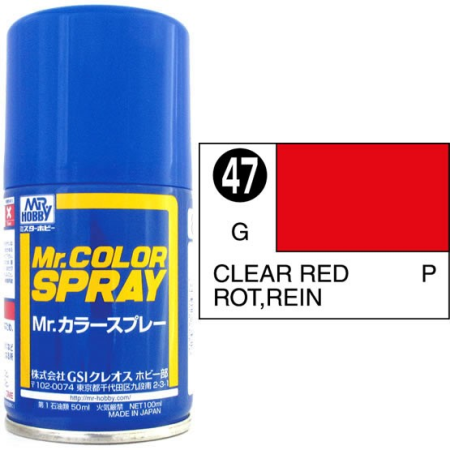 Mr. Color Spray Klar Rot glanz  100ml