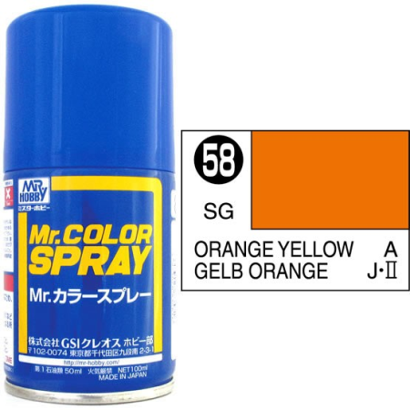 Mr. Color Spray Gelb Orange Seidenglanz  100ml