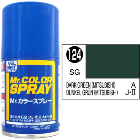 Mr. Color Spray Dunkelgr&#252;n Mitsubishi Seidenglanz 