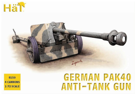 1/72 German Pak 40, 75 mm ATG Anti-Tank