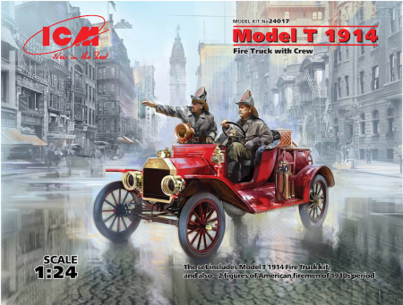 1/24 Model T 1914 U.S. Fire Truck w/Crew