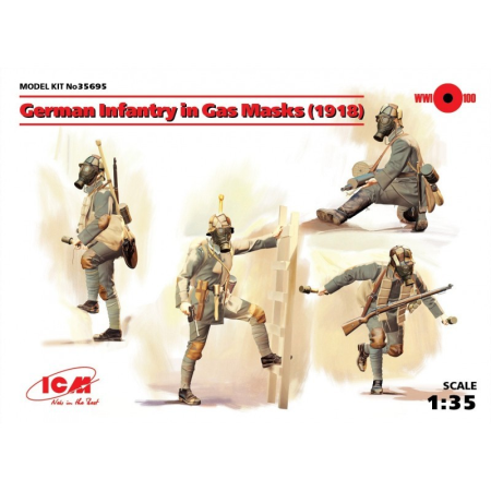 1/35    Germ. Inf. w/Gas Masks (1918)