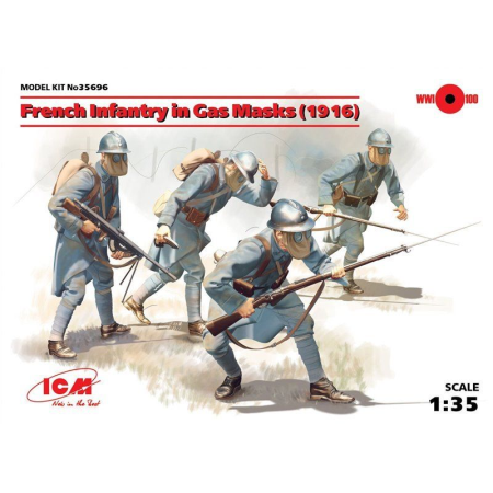 1/35    French Inf. w/Gas Masks