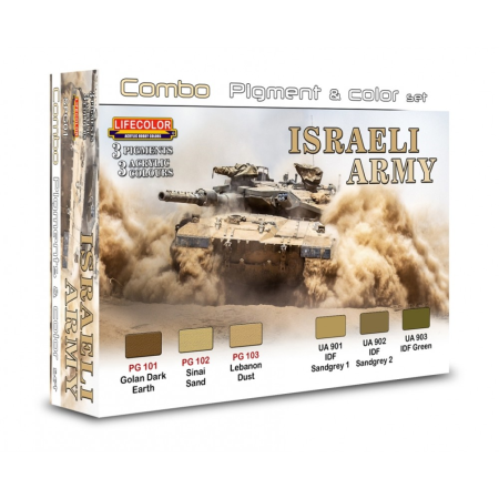 Set mit drei Farben und drei Sorten Pigmenten Israeli Army