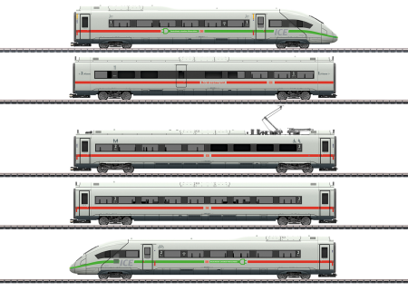 Train automoteur ICE 4 s&#233;rie 412/812 avec bandes vertes