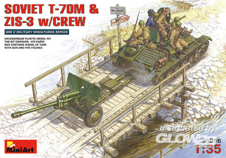 1/35 Soviet T-70 M &amp; ZIS-3 with Crew